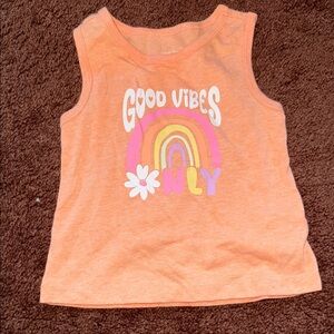 Garanimals Orange 'Good Vibes' Kids Tank Top